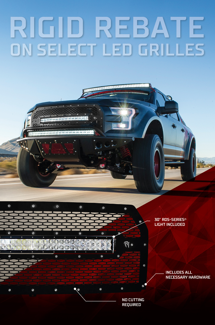 Rigid Industries LED Light Bar Grille Kit Rebate
